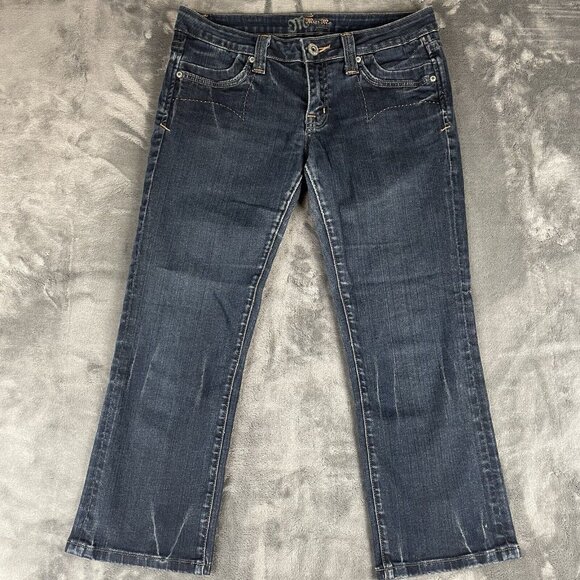 Miss Me Jeans JP4386 Lawrence Blue Denim Capri Jeans Size 30x23 - Picture 1 of 10